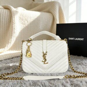 YSL Medium Bag in White